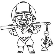Coloriage gratuit - Nori - Brawl Stars - Rébellion De Ramen