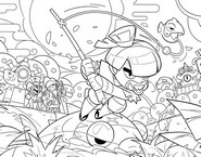 Coloriage à télécharger - Nori en pleine action - Brawl Stars - Rébellion De Ramen