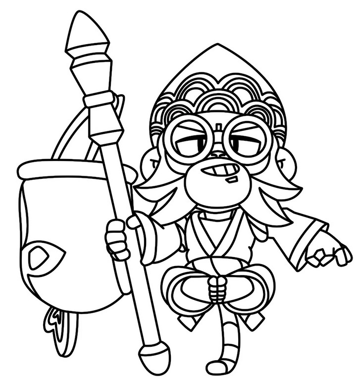 Coloriage - Maître Mico - Brawl Stars - Nanonoodles