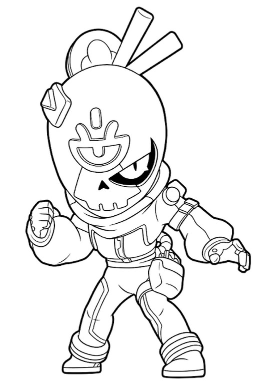 Coloriage à télécharger - Tech Tara - Brawl Stars - Nanonoodles