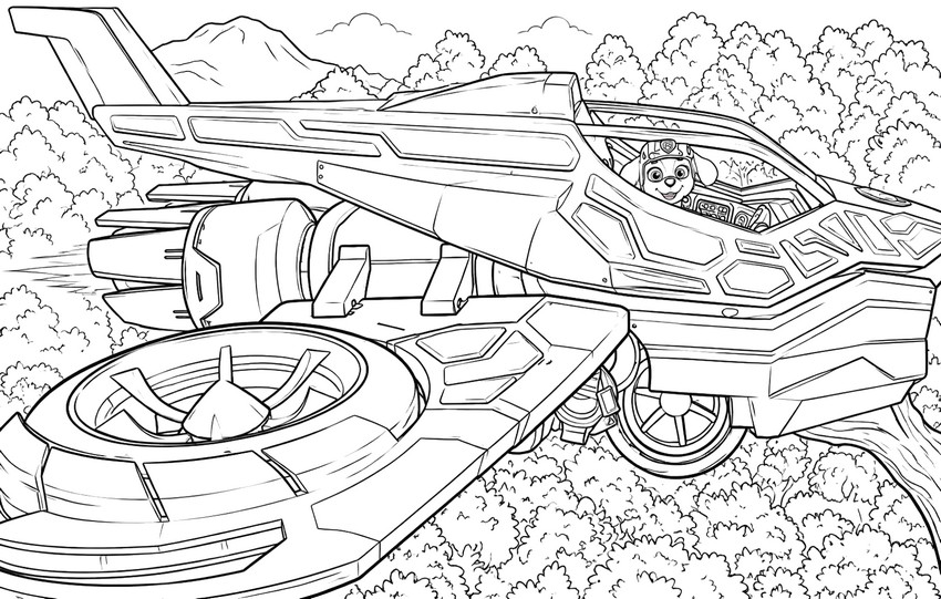 Image à colorier - Stella - Pat' Patrouille: Mission Dino