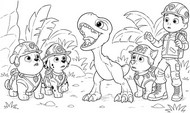 Coloriage à télécharger - L'équipe de secours - Pat' Patrouille: Mission Dino