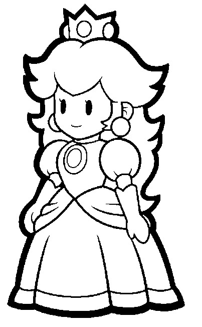 Coloriage Princesse Peach