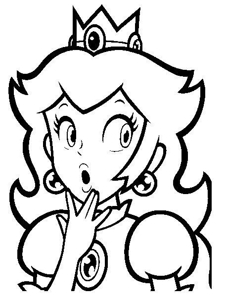 Coloriage Princesse Peach