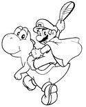 Malebøger Mario og Yoshi