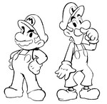 Malebøger Mario og Luigi