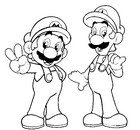 Coloriage Mario et Luigi