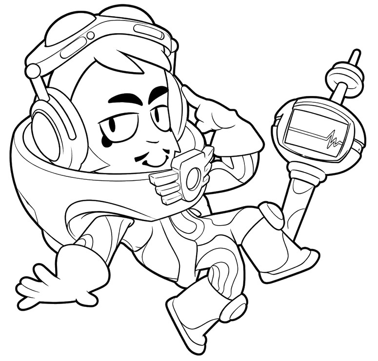 Coloriage à télécharger - GRAY DE WINDSTOCK - Brawl Stars - Windstock
