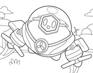 Coloriage à télécharger - WALLY ÉNERGISÉ - Brawl Stars - Windstock