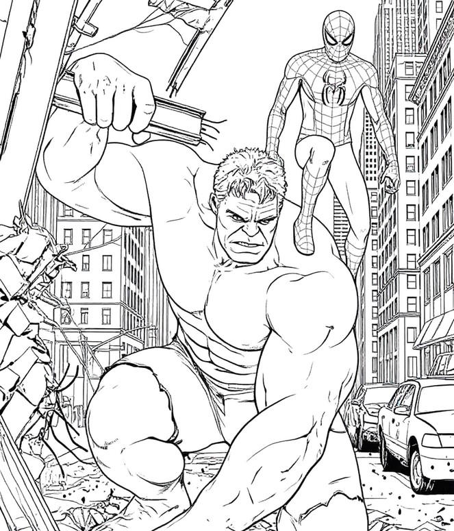 Coloring page - Hulk - Spider-Man: Brand New Day