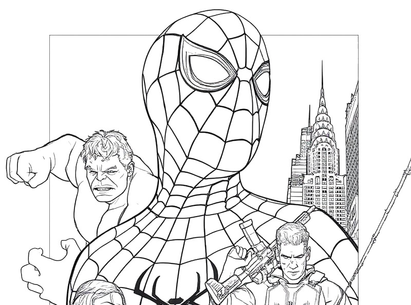 Printable coloring - Scorpion & Punisher - Spider-Man: Brand New Day