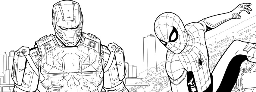 Coloring sheet - Punisher - Spider-Man: Brand New Day