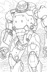Desenho para colorir - Roboto - Mestres do Universo