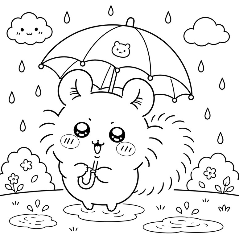 Feuille de coloriage - Momonga - Chiikawa