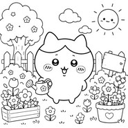 Feuille de coloriage - Hachiware - Chiikawa