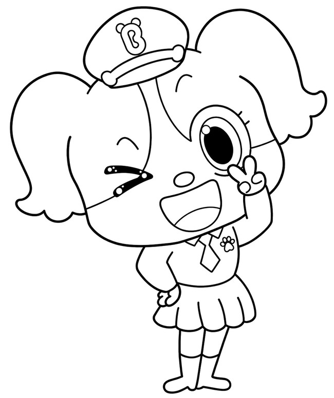 Coloriage à télécharger - Dobie - Sheriff Labrador