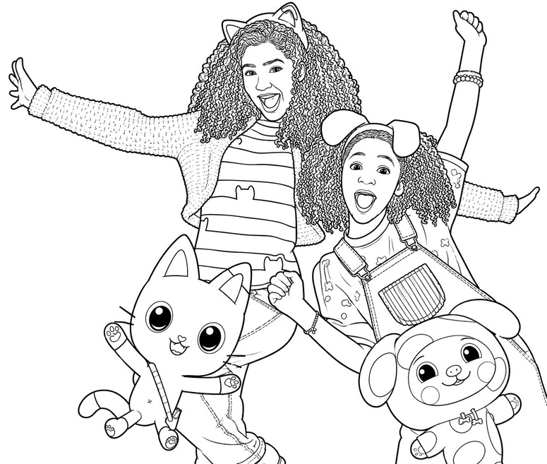 Dibujo gratuito - Gabby, Doozie y sus amigos - Doozie - La casa de muñecas de Gabby