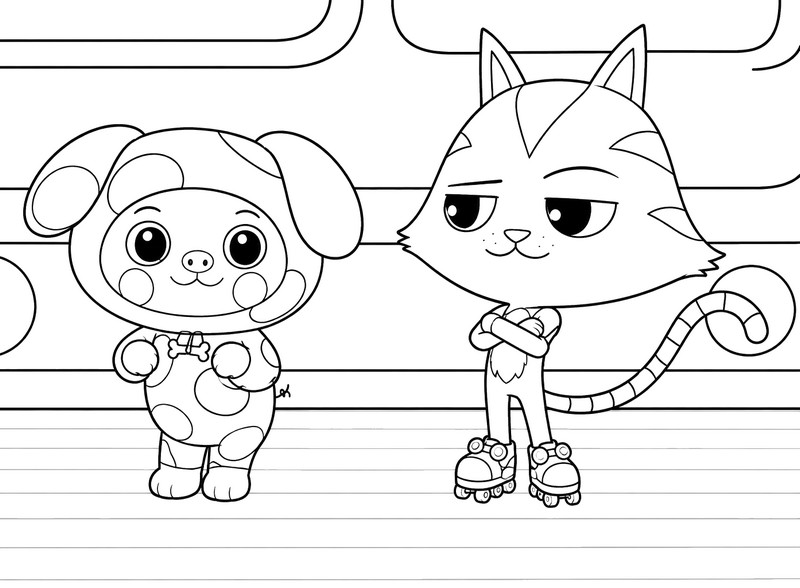Dibujo descargable - Puggie - CatRat - Doozie - La casa de muñecas de Gabby