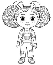 Hoja para colorear - La hermana de Gabby - Doozie - La casa de muñecas de Gabby