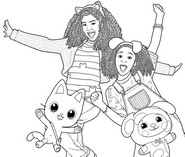 Dibujo descargable - Gabby, Doozie y sus amigos - Doozie - La casa de muñecas de Gabby