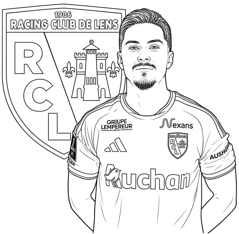 Feuille de coloriage - Franjo Ivanović - RC Lens