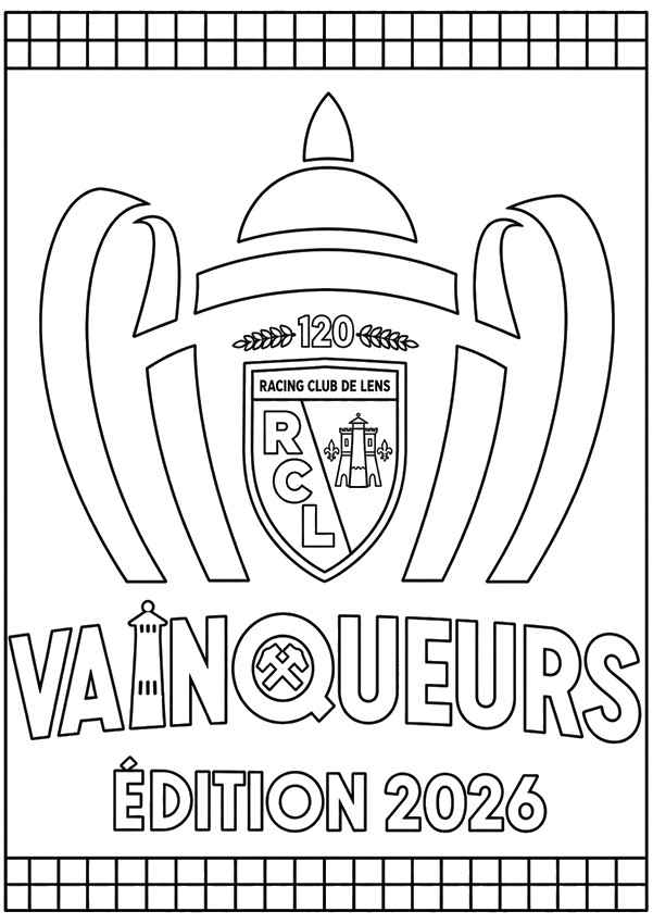 Coloriage - Coupe de France 2026 - RC Lens