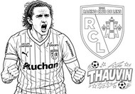 Coloriage gratuit - Florian Thauvin - RC Lens