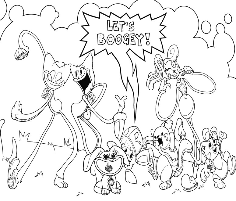 Free coloring page - Let's Boogey - Escape from Playtime