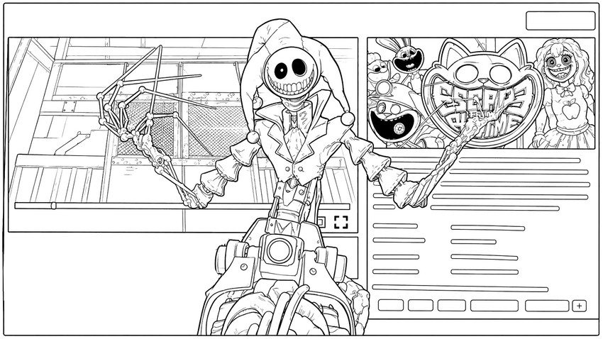 Downloadable coloring - The prototype - Escape from Playtime