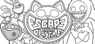 Drawing to color - The game characters - Escape from Playtime