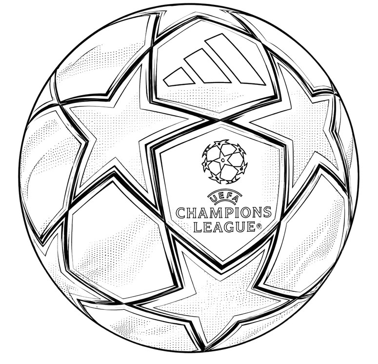 Coloriage - Ballon officiel - Ligue des Champions 2027