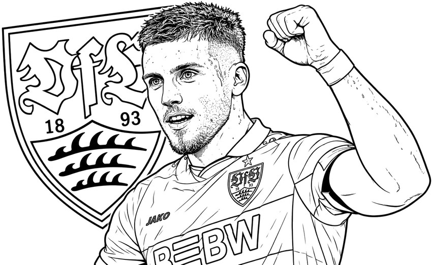 Coloriage Ligue des Champions 2027 - Ermedin Demirović