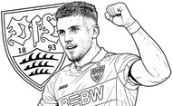 Coloriage à imprimer - Ermedin Demirović - Ligue des Champions 2027