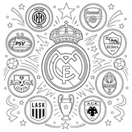 Image à colorier - Adversaires du Real Madrid - Ligue des Champions 2027