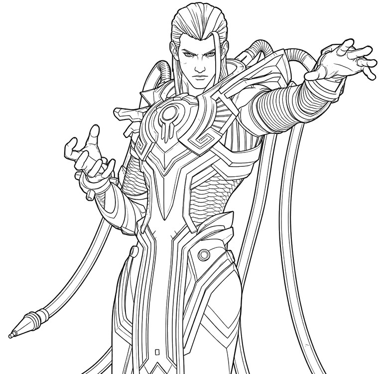 Imagen para colorear - Geno - Fortnite Glitch