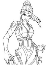 Dibujo para colorear - Grace Crowne - Fortnite Glitch