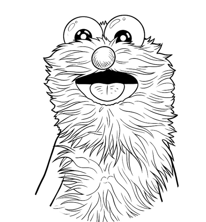 Image à colorier - Tout sourire - Puppet Sunsun
