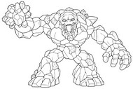 Ausmalbild - Lavamonster - ELDRADOR Creatures - Lavawelt