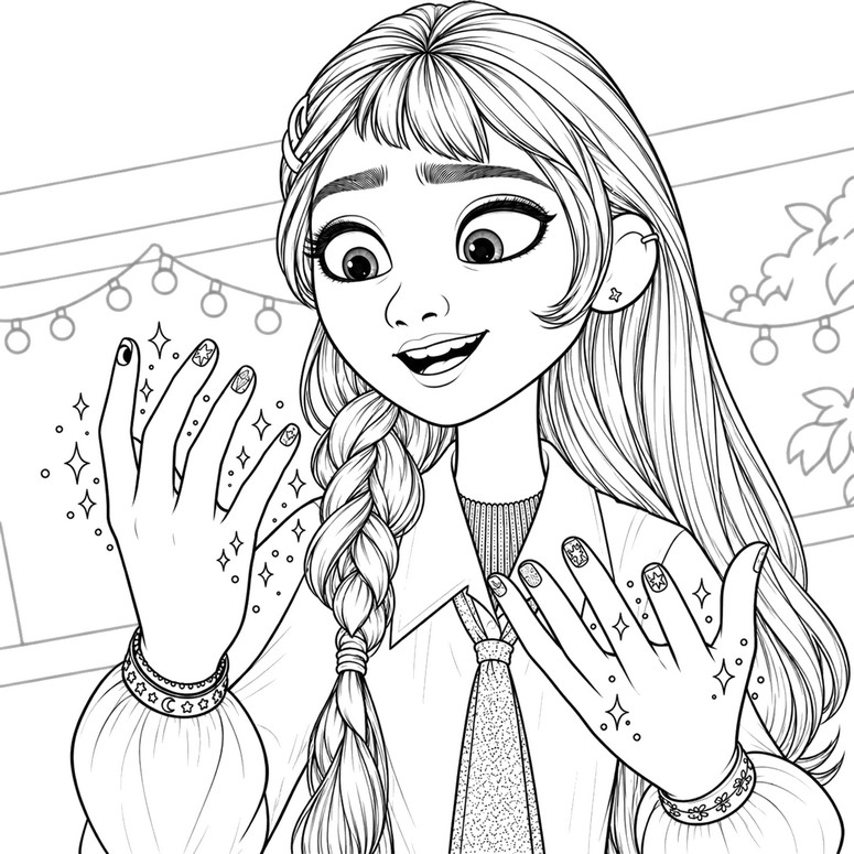 Downloadable coloring - Billie - Hexed
