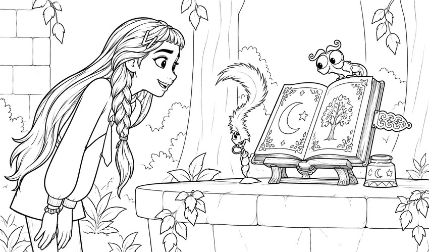 Image to color - The Enchanted Book - Hexed