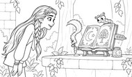 Drawing to color - The Enchanted Book - Hexed