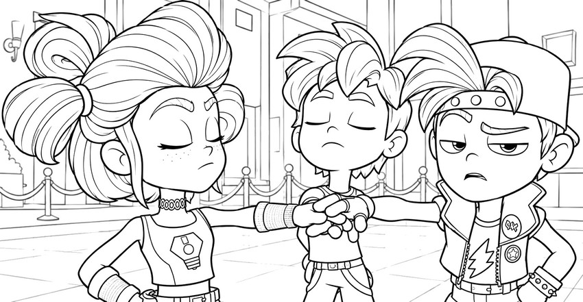 Dibujo gratuito - Unidos para la aventura - Superthings: La película