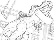 Imagen para colorear - El dinosaurio gigante - Superthings: La película