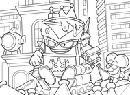Dibujo para colorear - El rey villano - Superthings: La película