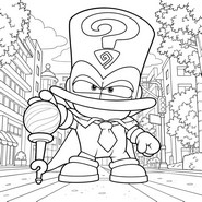Lámina para colorear - El misterioso maestro - Superthings: La película