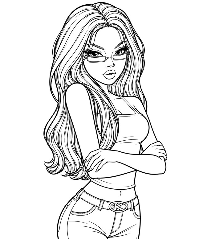 Coloring sheet - Lina - Roblox: Dress to Impress