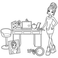 Coloring sheet - Lana doll - Roblox: Dress to Impress