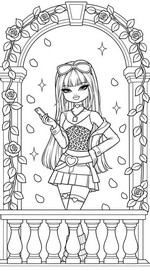 Coloring page - Y2K - Roblox: Dress to Impress