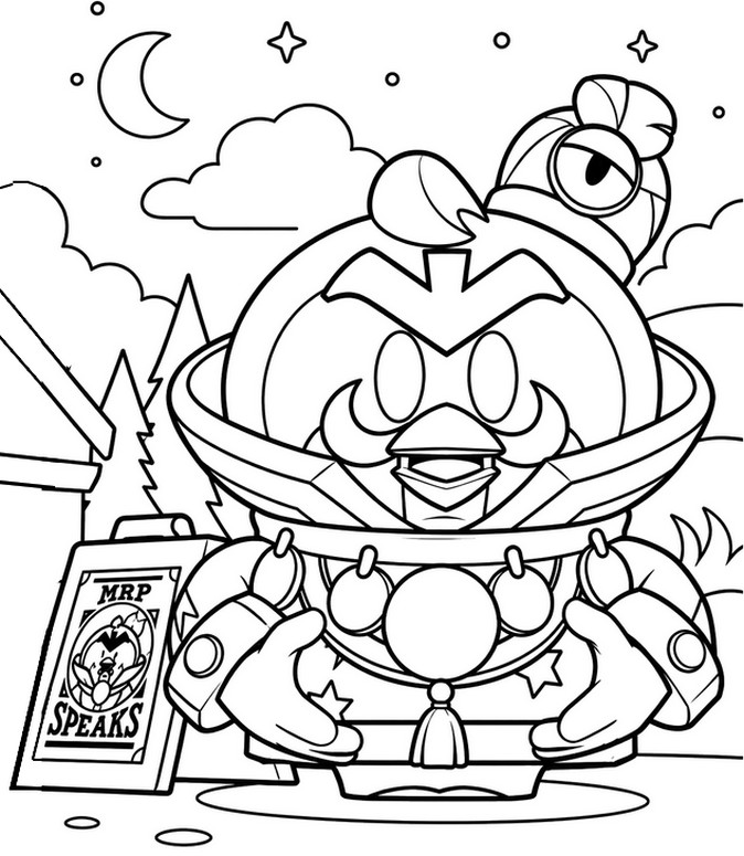 Coloriage à imprimer - Monsieur Tarologue - Brawl-O-Ween 2026