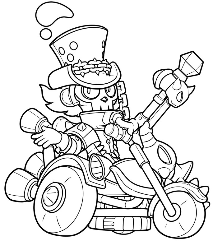 Image à colorier - Chuck Train Fantôme - Brawl-O-Ween 2026